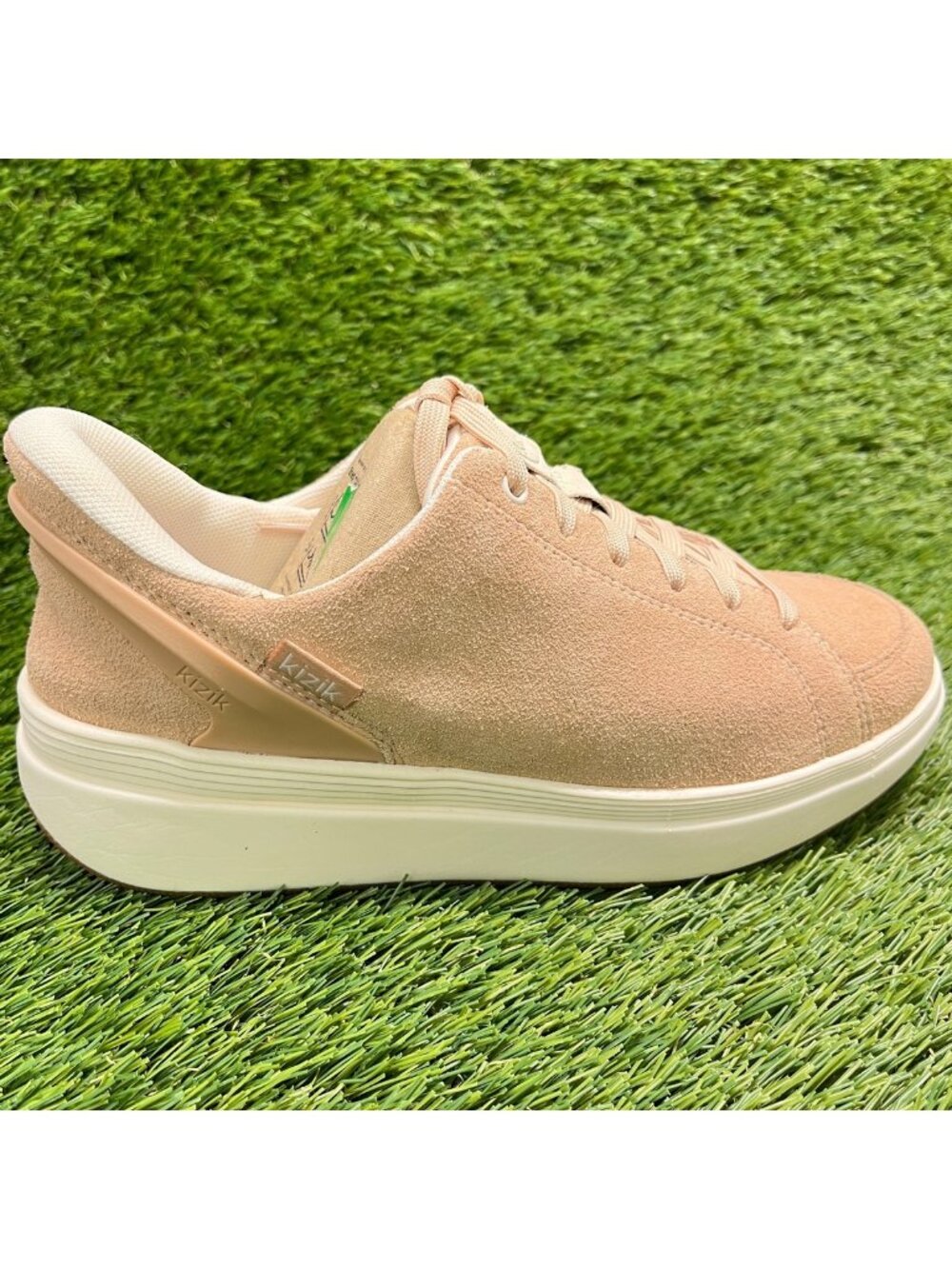 Kizik Sydney Womens Size 6.5D Pink Athletic Suede Hands Free Shoes Sneakers